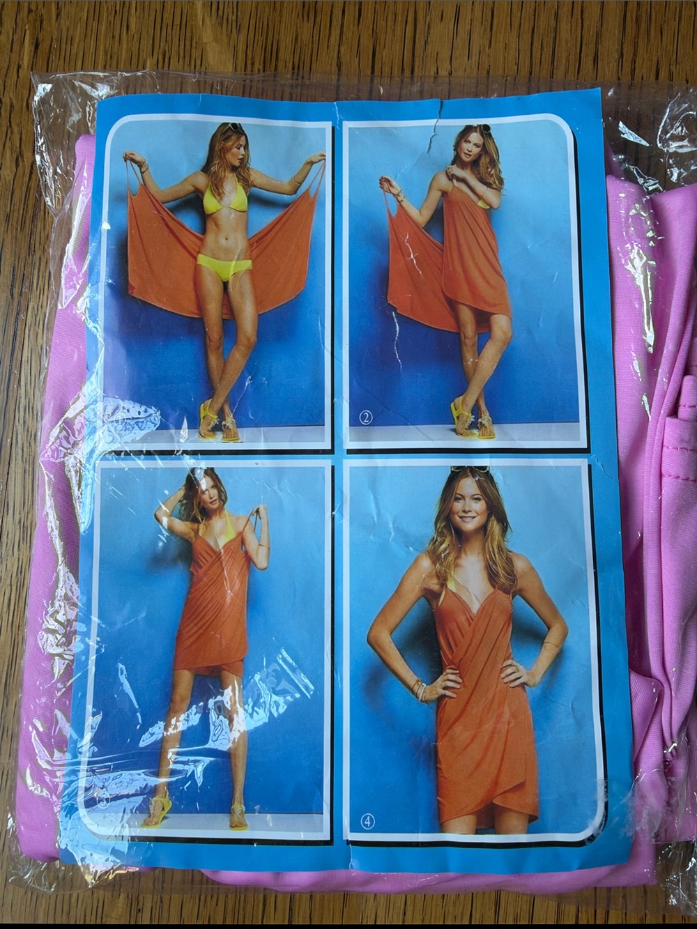 Convertible Orange Beach Wrap Dress - Women’s Swim Cover-Up